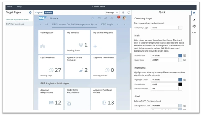  SAP user interface for HTML5 (SAPUI5)